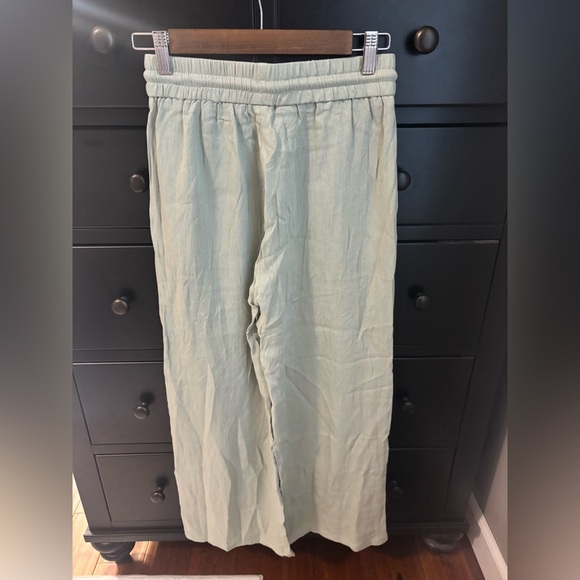 NWT HALARA High Waisted Wide Leg Casual Linen-Feel Pants - XS Petite - Picture 6 of 9
